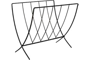 SPECTRUM DIVERSIFIED spectrum Home & Office Organization, Chic Storage for Magazines, Records, Newspapers, Artwork & More, Steel, Black, 8.62 x 15.38 x 13.5