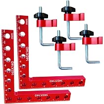 4 Blocs De Positionnement à 90° DEEFIINE - Pinces Angle Droit Aluminium Pour Travail Du Bois Et Cadres