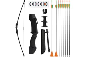 THE7BOX Recurve Bows Bogenschießset, CS Recurve Bow Protector Armschutz Fingerschutz SetArmguard und Finger Tab