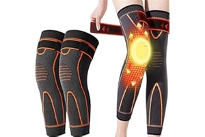 Oaiyeie Ginocchiera autoriscaldante per digitopressione in tormalina, Ginocchiere Modellanti per digitopressione in Artemisia, Ginocchiere autoriscaldanti per Uomo e Donna (Orange,S)