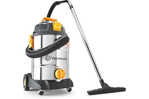 Vacmaster 110V L Class Wet and Dry Vacuum Cleaner | 30L Industrial Dust Extractor. Heavy Duty, Powerful 1000W Motor, 110V Power Take Off & HEPA 13 Filtration. For Commercial & Professional Use