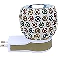 Karuna Enterprises Air Karpure Camphor Electric Diffuser for Home & Office | Ceramic Kapoor Dani with Free Camphor Tablets | Smoke Free, Child Safe, Shock Proof | On/Off Switch & Night Lamp