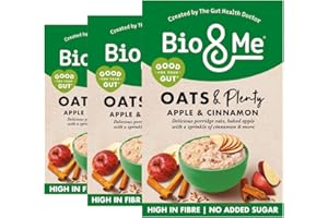 Bio&Me: Apple & Cinnamon Porridge 3-Pack (3 x 400g) / Vegan, No Added Sugar, Gut Loving