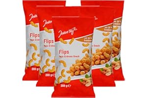 ZAMA4ZINGO Jeden Tag Erdnussflips 200g | Knusprige Knabberfreude mit Sonnenblumenöl, ideal für Snacks und Partys (Erdnussflips, 5er Pack)