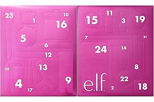 e.l.f. ‘Sleigh the Holidays 24-Day Advent Calendar, Skincare Essentials & Festive Makeup In Limited-Edition Shades, Vegan & Cruelty-Free
