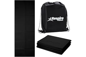 Respire Fitness Lightweight Foldable Yoga Mat for Travel - Non-Slip Portable Gym Mat for Women & Men. Soft, Supportive 3-Layers. Essential for Fitness, Training, Pilates, Exercise, Workout
