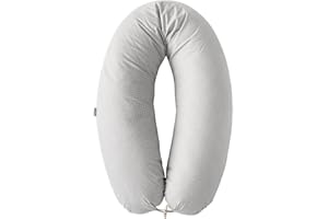 sei Design Se, Design Stillkissen Schwangerschaftskissen Lagerungskissen Ökotex Zertifiziert| Extra leise Füllung. Bezug 100% Baumwolle, abnehmbar XXL 190 x 30 cm