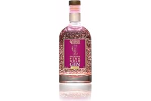 CL CONDE LUMAR CONDE LUMAR - Cadeau Gin Rose Premium - Feuille d'Or 23 Carats - Gin Tonic Cadeau Pour Homme & Femme - Fraise et Framboise - Premium Liqueur pour Offrir - Avec Certificat d'or 40% - 70 cl.