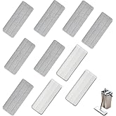 Fish DRAGATE 10 pcs Floor Cleaning Mops, Replacement Mop, Microfibre Mop Headboard, Washable Wet Pads Mop for Home, Office, U