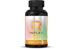 Reflex Nutrition Creapure® Creatine Monohydrate Capsules - Performance Enhancing Creatine Tablets for Strength, Muscle Gains & Recovery (90 Creatine Capsules, 45 Servings - 700mg Creatine Monohydrate)