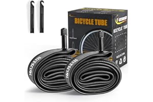 GESINIKAD Paquete de 2 cámaras de aire para bicicleta de 14 pulgadas AV32 mm Schrader válvula compatible con neumáticos de 14 x 1,75/1,9/1,95/2.0/2.1/2.125, 14 pulgadas para niños/montaña/bicicleta BMX