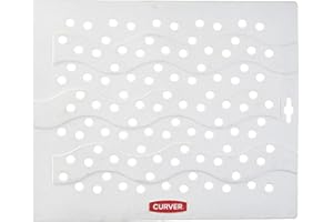 CURVER Tapis d'Evier de Cuisine- Protection contre les rayures - Fond d'évier - Antiglisse - 31,5 x 26 x 0,5 cm - Blanc