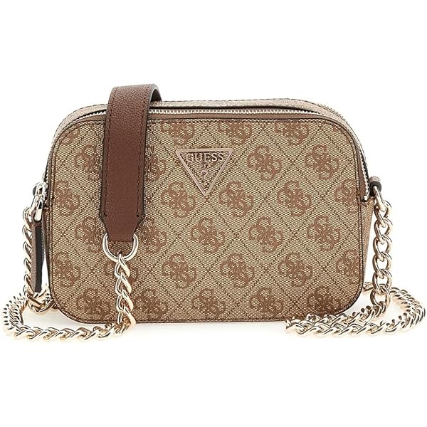 Guess Eco Erica Status Crossbody Latte Logo in Brown | Lyst UK