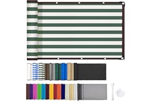 ZHhan - Pantalla de privacidad para balcón, protección contra el viento y los rayos UV, para terraza, patio y balcón, incluye bridas para cables, 9 colores, 377 tamaños