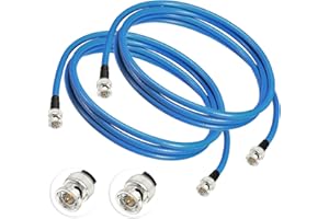 Superbat 3G/6G/12G SDI Cable 60cm,2Pcs BNC Belden 1694A Cable 75ohm Male to Male SDI Video Cable for HD Camera CCTV Monitor SDI Video Equipment Supports HD-SDI/3G-SDI/6G-SDI/12G-SDI/4K/8K.