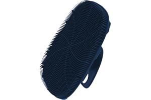 YEADMAL Massage Körperbürste Silicone Body Scrubber Steril Silikon Duschschamm Silikon Körperschwamm DuschBürste für Männer Frauen, 1-Teilig, Dunkelblau