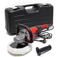 Lucidatrice-smerigliatrice 1200W - 6 Velocità, Fino A 3000 Giri/min, Con 2 Tamponi, Testa In Alluminio