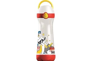 Maped Picnik Concept - Gourde Enfants avec Capuchon et Poignée - Système Anti-Gouttes et Etanche - Nettoyage Facile avec Base Dévissable - Plastique sans BPA - Comics - 580ml