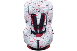 JYOKO KIDS Funda para silla de coche compatible con Bébé Confort Axiss/Pég Perego Viaggio 1K (Dino Party)