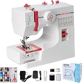 Portable Sewing Machine, 12 Stitches Small Sewing Machine for Beginners and Children, Easy Use with LED Light, Mini Electric