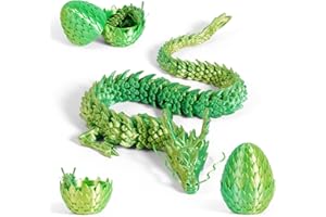 FANGHENG 3D Dragon Egg Articulating Gemstone Crystal Dragon Figurine 3D Eggs with Inside Autism Toys Egg Toy for Anxiety Relief Flexible Joints Home Desk Decor Desk Toys Dazzling tri-colour (Laser Green)