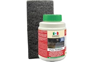 MARBEC PULI FORNO 1KG + TAMPONE PER FORNO Detergente gel disincrostante per forni, barbecue, pentole e pirofile. Inodore, potente contro croste nere e grasso bruciato.