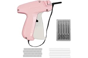 MTBRICEY Dispositivo De Fijación Rápida Para Ropa Pistola de Puntada de Micro con 1000 Agujas de Plástico y 5 Agujas Mini Reparador de Ropa Portátil Pistola de Etiqueta de Ropa Accesorios de Máquina de Coser