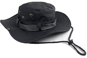 BEISIJIA Chapeau de pêche à large bord - Protection UV - Chapeau boonie coupe-vent - Chapeau de soleil pour homme et femme