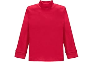 Ellepi Chemise de sous-vêtement Thermique pour Enfants à col Haut et à Manches Longues, Couleurs Unies