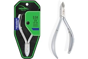 NGHIA Cuticle Nipper - D-04 JAW 12 | Stainless Steel | Durable and Sharp | Ergonomic Design | Grey Plated | Ideal for Salons and Home Use