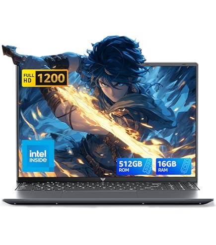 BEYNIVAN Portátil 15,6 Pulgadas,16 DDR4,SSD 512 GB,TF 1