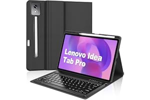 OCCTINGKIND Coque Clavier pour Lenovo Idea Tab Pro 12.7 Pouces, AZERTY Français Housse Clavier Bluetooth Magnétique Détachable avec Porte Crayon pour Tablette Lenovo Idea Tab Pro 2025 12.7" 2025, Noir