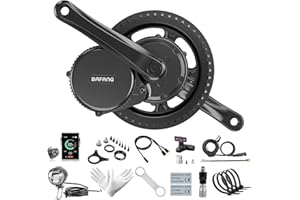 Bafang BBS02B 48V 750W Mid Drive Motor Kit Electric Bike Conversion Kit for Mountain Bike Road Bike, Optional Downtube Battery or No Battery