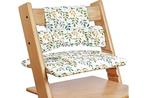 Vicloon Cojín para Trona Compatible con Stokke Tripp Trapp, Funda Trona de Bebe Antideslizantes Universal, con Revestimiento Impermeable, Fácil Limpieza, Suave y Cómodo, Funda de Repuesto (06)