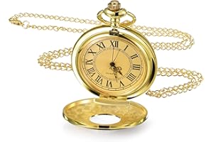 Yaomiao Halloween Vintage Taschenuhr für Herren Glatt Quarz Taschenuhr mit Kette Antik Kettenuhr mit Römisch Ziffern für Papa Damen Weihnachten Geburtstag