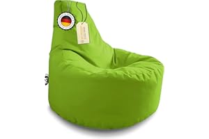 ‎PATCH HOME PATCH HOME Gamer Kissen & Lounge Sitzsack – befüllbar mit Reißverschluss, gefüllt mit Styropor, geeignet für In- & Outdoor. Perfekt als Gaming Sessel Sitzkissen (Kiwi - Ø 80cm x Höhe 90cm)