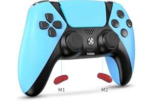 OUBANG Original Pro Controller für PS4 mit Back Paddles & 1200mAh Akku, Wireless Elite Remote Joystick für PlayStation 4, Blue (Blau)