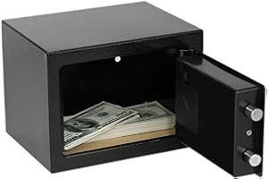 LUCN Electronic Password Security Safe Money Cash Deposit Box Office Home Safety Mini 4.6L Secure Digital Steel Safe Electronic High Security Home Office Money Safety Box