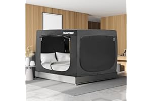 BORNA Bed Tent Bed Canopy King Size for Adult and Kids,Portable Sleeping Tents Dream Tents Indoor for Kids and Adult, Breathable Privacy Space on Bed with Three Doors (Mattress Not Included)…