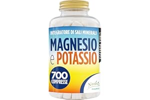 NOEBIS PHARMA Magnesio e Potassio 700 Compresse - Magnesio Citrato e Potassio Citrato - contro Stanchezza e Fatica Fisica, Caldo, Sali Minerali Organici Altamente Assimilabili - Fornitura di Lunga Durata (1)