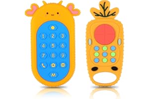 TAKULA Massaggiagengive Neonati 0-24 Mesi Giochi per Dentizione Neonati, 2 BPA Free Silicone Massaggiagengive Neonato, Neonato Accessori Utili|(Ape + Ravanello)