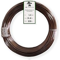 Wazakura Fil Souple En Aluminium Anodisé 14M Pour Bonsaï Et Jardinage, Rouleau 1 Mm, 300 G, Fabriqué Au Japon, Sculpter Et Ligaturage Branche - Travail Manuel - Noir