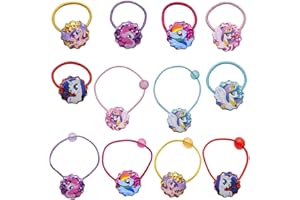 Gomas Pelo Niñas - simyron 12Piezas Lazos Accesorios Pelo Niña, My Little Pony Animados Mini Bandas De Pelo, Banda Goma Titular Cola Caballo, Soporte Cola Caballo para Niñas Bebé