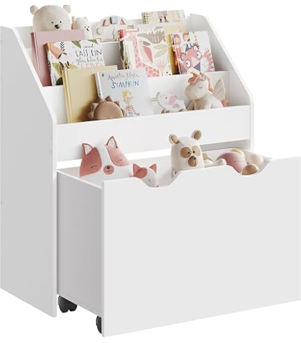 Scaffale Cameretta A Casetta En.casa - 90x60x27 Cm, Con Contenitori, Libreria Porta Giocattoli, Menta/Bianco