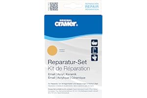 Cramer 16480DE zestaw naprawczy do emalii, akrylu, ceramiki, curry – do trwałej naprawy wanien, brodzików i umywalek