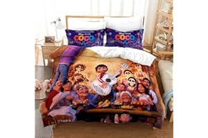Agmdno Coco Bettwäsche-Set,kinderbettwäsche, Bettdeckenbezug 135 X 200 cm, Kopfkissenbezug 80 X 80 cm,Bettbezug,3D Bettwäsche (A07,135x200cm+80x80cmx1)