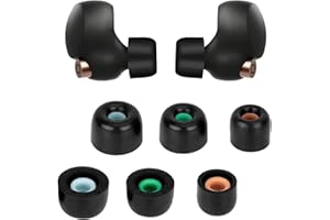 SEMINER 3 Pairs Replacement In-Ear Headphones Compatible with Sony WF-1000XM4, Padded Earplugs In-Ear Headphones (S/M/L, Black)