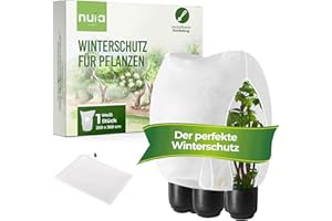 nuia Winterschutz für Pflanzen 250x360 cm Frostschutz Pflanzenabdeckung - Atmungsaktiver Anti-Frost Schutz für Olivenbäume UVM. - reißfest und waschbar - Überwinterungsschutz für Kübelpflanzen