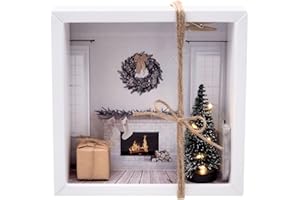 ZauberDeko Geldgeschenk Verpackung Weihnachten Xmas Kamin Geschenk LED Lichterkette Gutschein