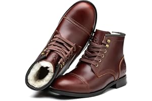 SL-Saint Handgemachte weiche Zehe Herren Klassische Stiefel Wasserdicht-Leder Kuhfell/Wolle Mode Winterschuhe